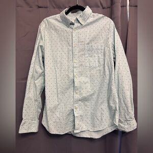 Goodfellow & Co Light Blue Micro-Print Button-Down Shirt